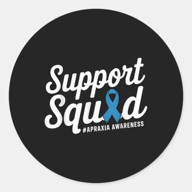Sticker Rond Escadron de soutien à la sensibilisation à l'Aprax (Devant)