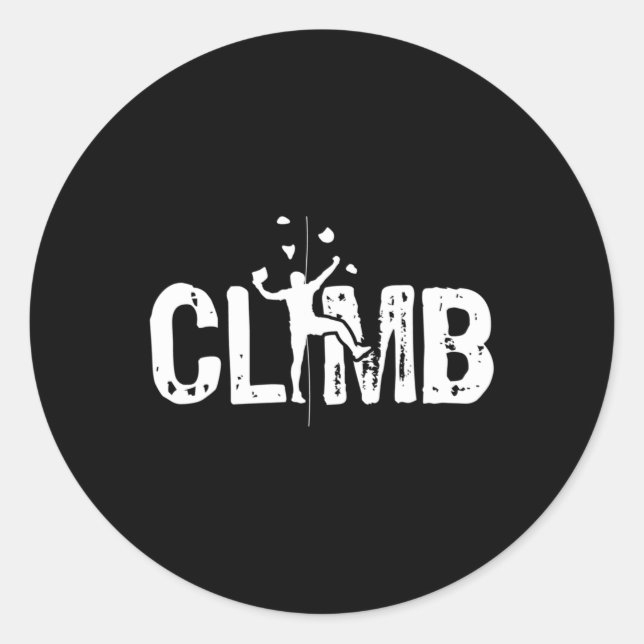 Sticker Rond Escalade Bouldering Mur Climber Rock Escalade Mont (Devant)