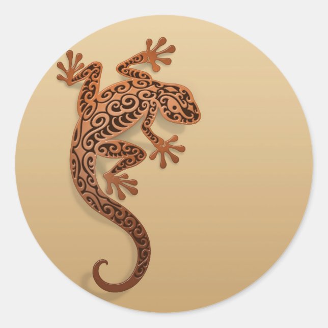 Sticker Rond Escalade Brown Gecko (Devant)