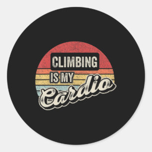 Sticker Rond Escalade Est Mon Cardio Vintage Retro Rock Escalad