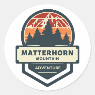 Sticker Rond Escalade et randonnée des sommets du Cervin