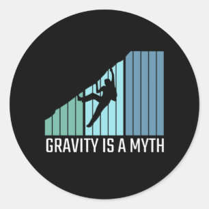 Sticker Rond Escalade - La gravité est un mythe