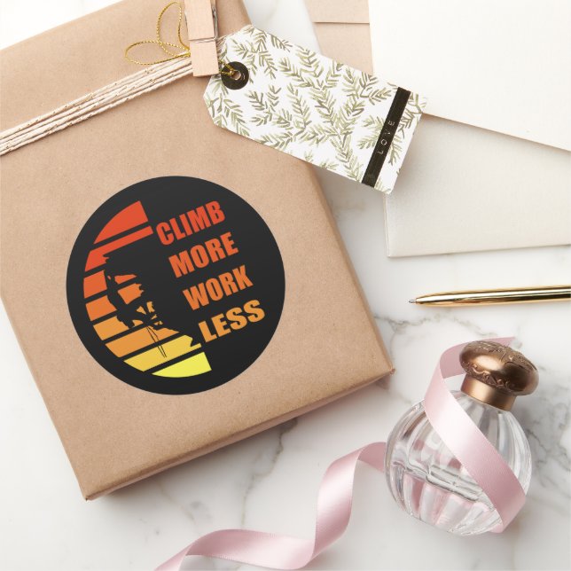 Sticker Rond Escalade rock motivationnelle disant (Cadeaux)