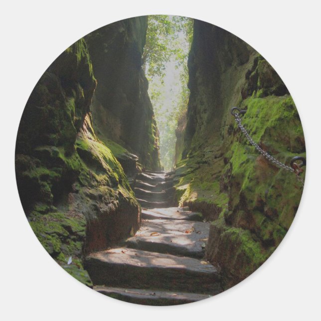 Sticker Rond Escalier mystique (Devant)