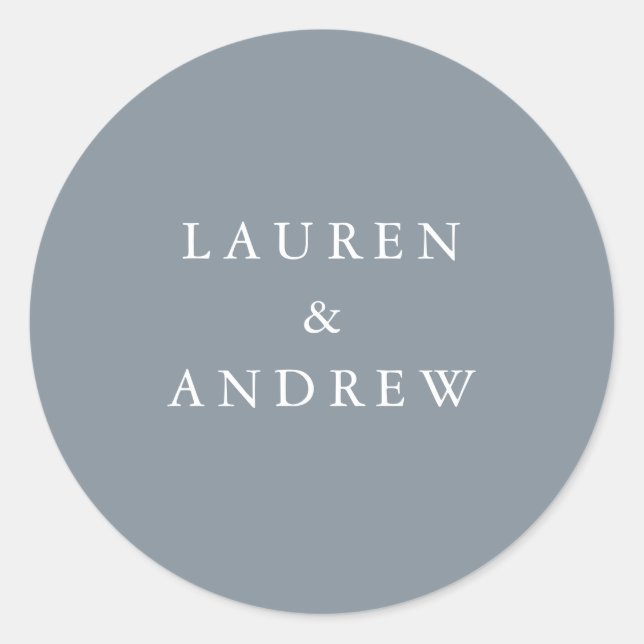 Sticker Rond Escaliers Mariages modernes gris bleu foncé (Devant)