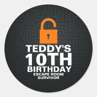 Sticker Rond Escape Room Meurtre Mystère Jeu Anniversaire