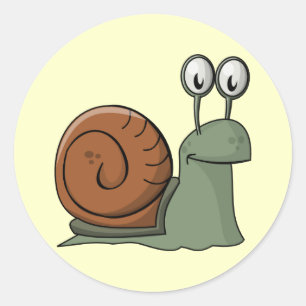 Sticker Rond Escargot Animé