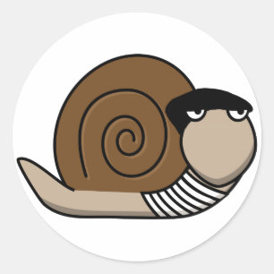 Sticker Rond Escargot - Escargot français
