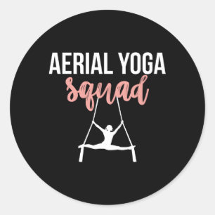 Sticker Rond Escouade de yoga aérien Slingyoga Flyoga