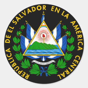 Sticker Rond Escudo de El Salvador