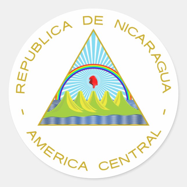 Sticker Rond Escudo de Nicaragua (Devant)