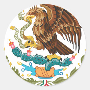 Sticker Rond Escudo Nacional de México - Emblema Mexicano