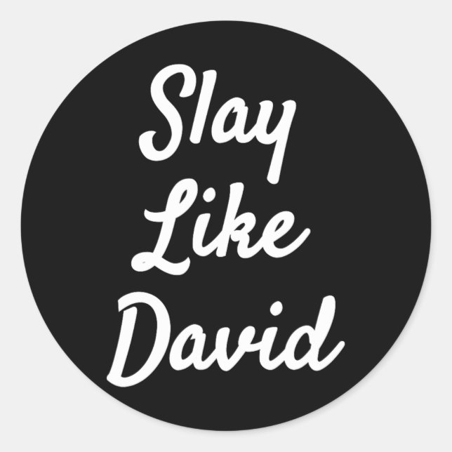Sticker Rond Eslay Comme David Christianity Bible Cadeau (Devant)