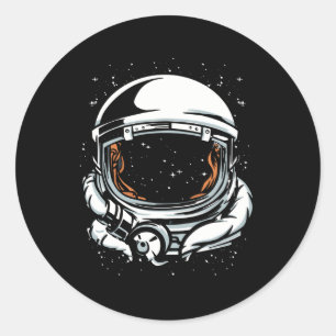 STICKER ROND ESPACE D'ASSISTANCE ASTRONAUT