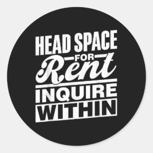 Sticker Rond Espace De Tête Pour Louer Se Renseigner Dans Le Ce