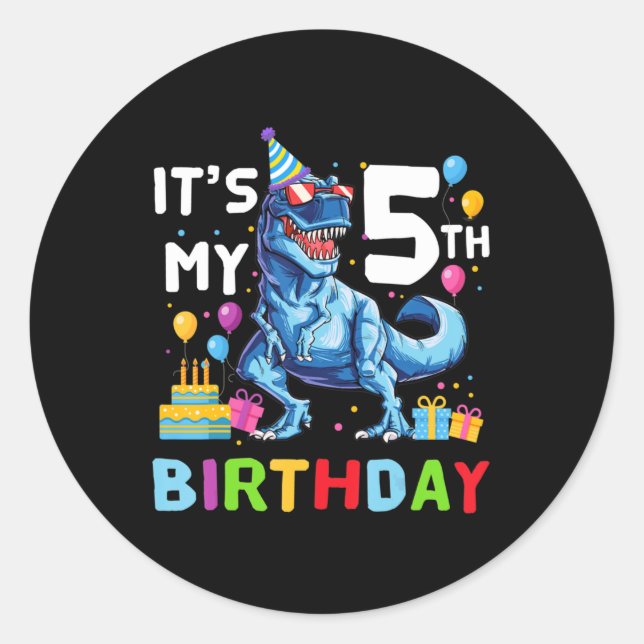Sticker Rond Espace extra-atmosphérique 5 ans 5e anniversaire g (Devant)