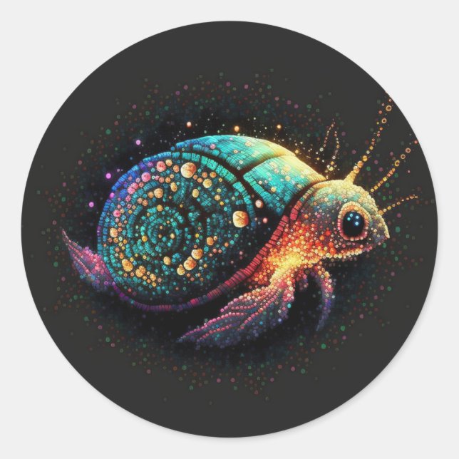 Sticker Rond Espace Hermitcrab/Tortue (Devant)