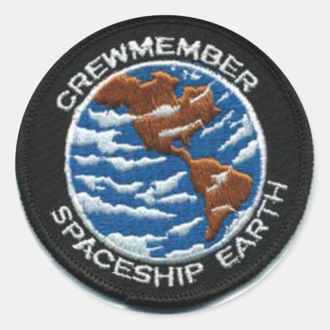 Sticker Rond Espace membre de l'équipage Terre (Devant)