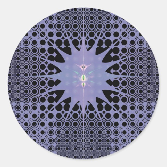 Sticker Rond Espace pourpre (Devant)