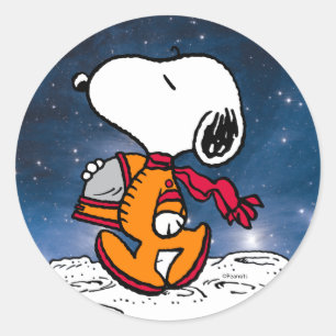 Sticker Rond ESPACE   Snoopy
