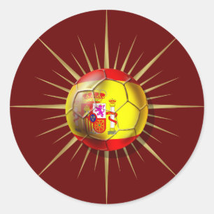 Sticker Rond Espagne Soccer Starburst cadeaux