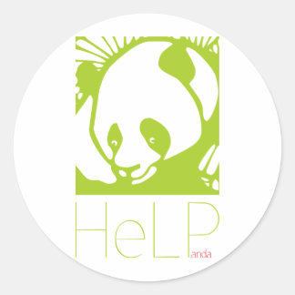 Sticker Rond Espèces prioritaires : Panda géant