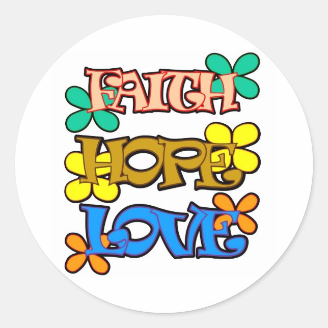 Sticker Rond espérance de foi amour rév 2 (Devant)