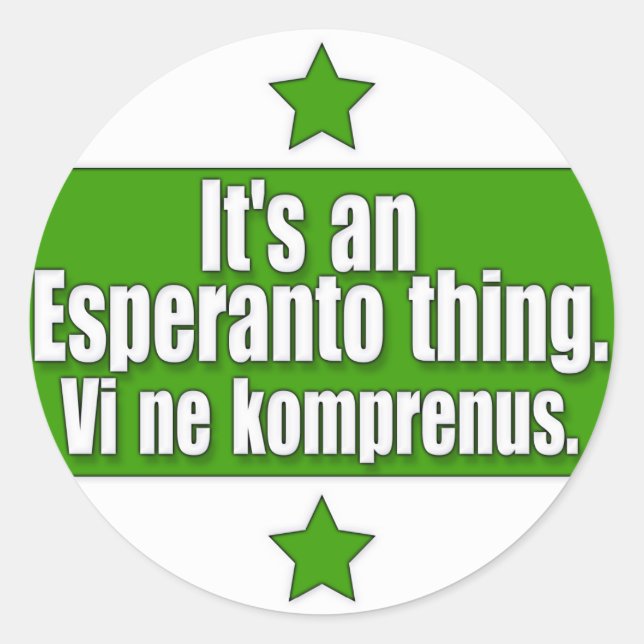 Sticker Rond EsperantoThing (Devant)