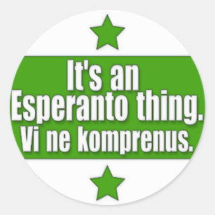 Sticker Rond EsperantoThing