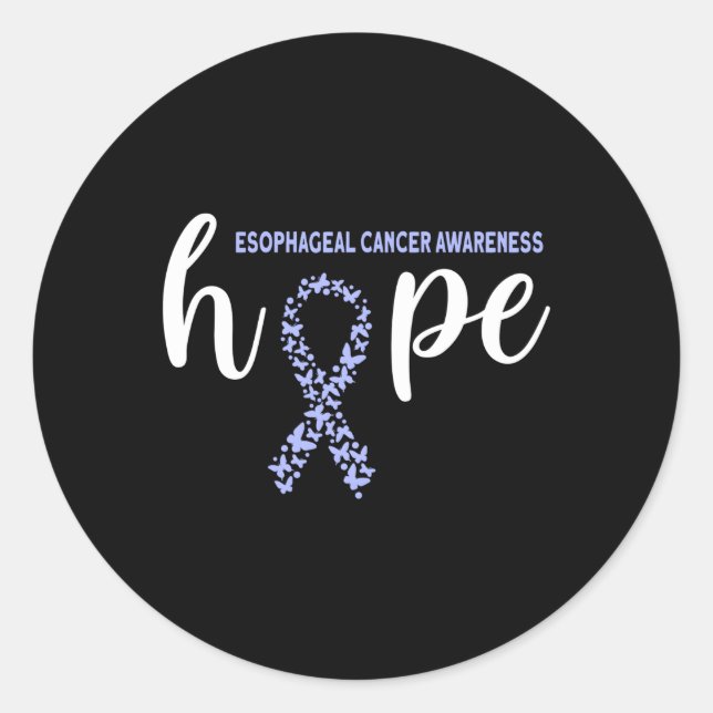 Sticker Rond Espère la sensibilisation au cancer de l'oesophage (Devant)