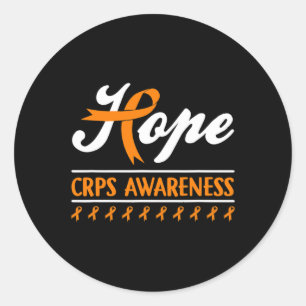 Sticker Rond Espère Rsd Crps Mois De Sensibilisation Orange Rib
