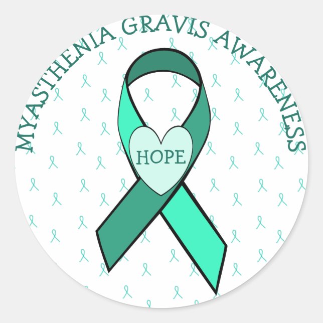 STICKER ROND ESPÉRER MYASTHENIA GRAVIS SENSIBILISATION RIBBON S (Devant)