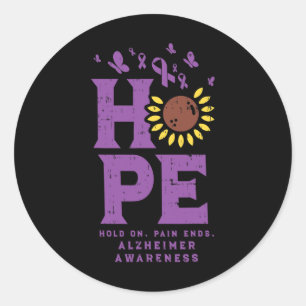 Sticker Rond Espérons Atteindre La Douleur Fin Tournesol Heimer