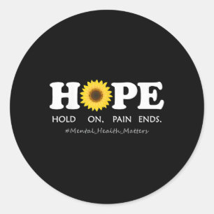 Sticker Rond Espoir Dépression Santé Mentale Sensibilisation -