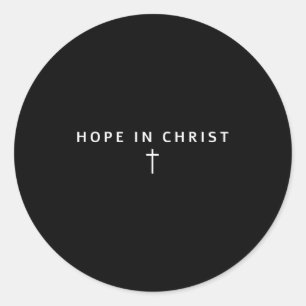 Sticker Rond Espoir en Christ Hommes Femmes Chrétiens Croix Chr