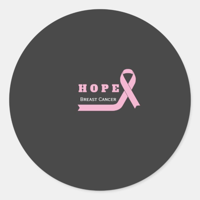Sticker Rond Espoir pour le cancer (Devant)