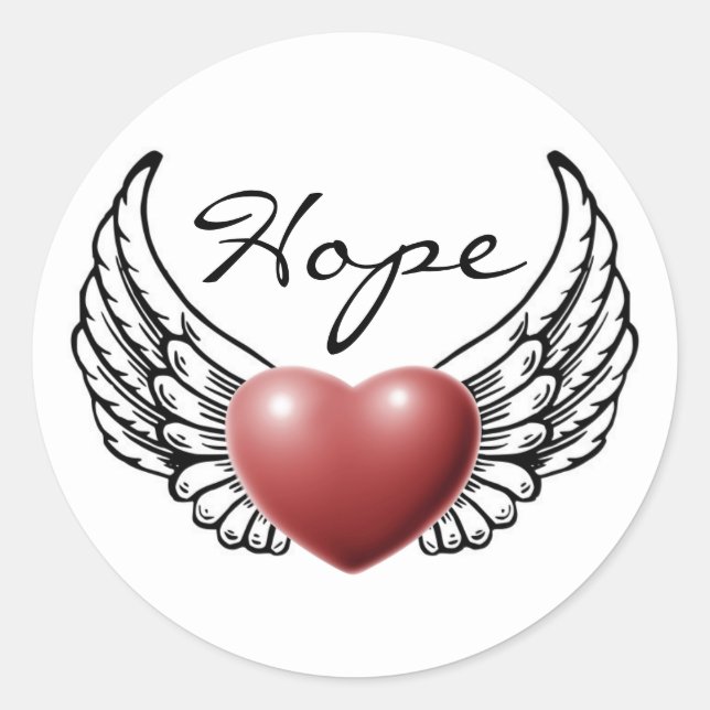 Sticker Rond Espoir sur Angel Wings (Devant)