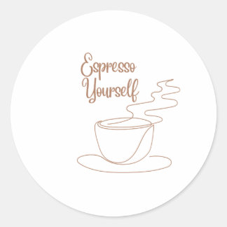 Sticker Rond Espresso vous-même conception de texte