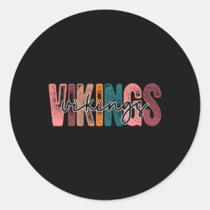 Sticker Rond Esprit de l'équipe du fan sportif de l'école