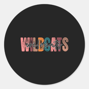 Sticker Rond Esprit de l'équipe du fan sportif de l'école