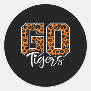 Sticker Rond Esprit d'équipe de fan de sport scolaire Tigres Ma