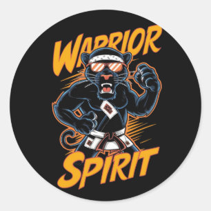 Sticker Rond Esprit guerrier