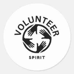 Sticker Rond Esprit volontaire