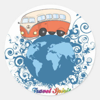 Sticker Rond Esprit voyage