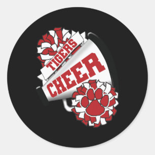 Sticker Rond Esprits de l'équipe de cheerleading des Tigers pou