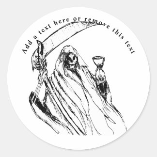 Sticker Rond Esquisse de la couche de décès