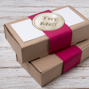 Sticker Rond Essayer Me Iivoire Gold Grey Pour Tester Exemple C