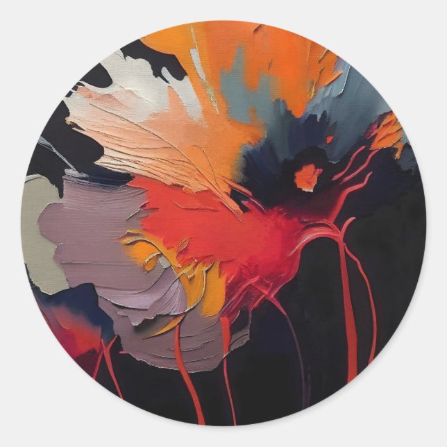 Sticker Rond Essence du jardin I – Expression nocturne (Devant)