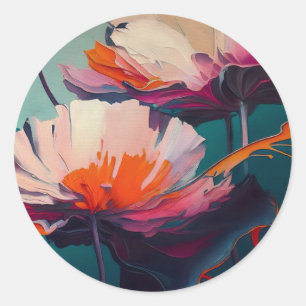 Sticker Rond Essence du jardin III – Mouvement floral lumineux