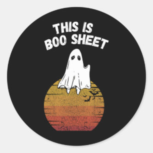 Sticker Rond Est Boo Sheet Ghost Retro Halloween Costume facile